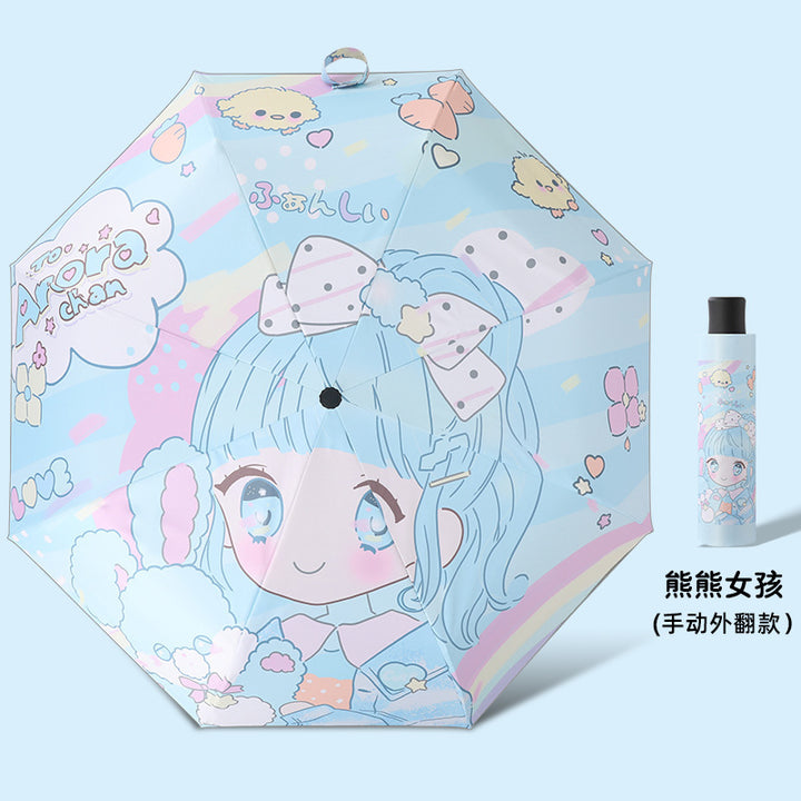 Ladies Folding Umbrella with Animal Motifs Stornfield