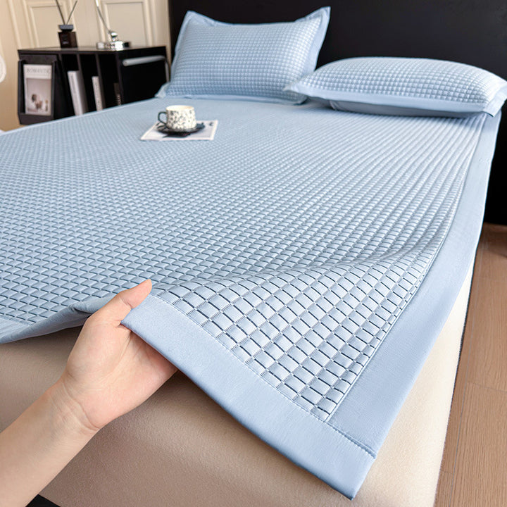Waterproof mattress protector fitted sheet with breathable PU coating and extra deep pocket