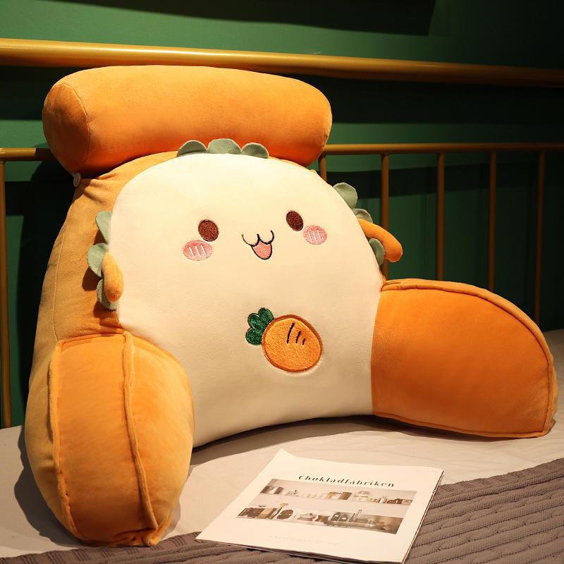 Plush back support cushion with unique vegetable design Stornfield
