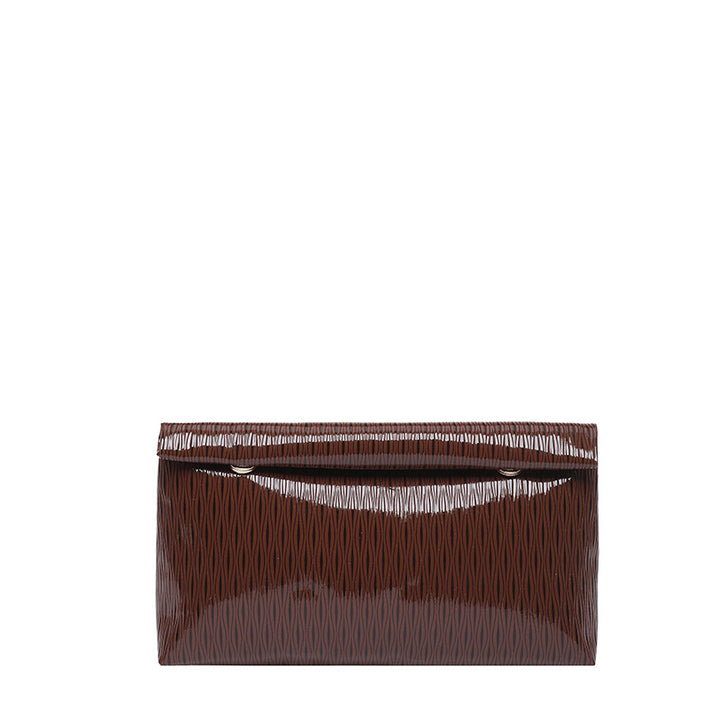 WoGlossy Textured Clutch Purse Stornfield