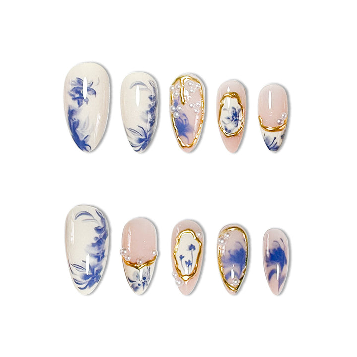 Floral Design Acrylic Nail Enhancements Stornfield