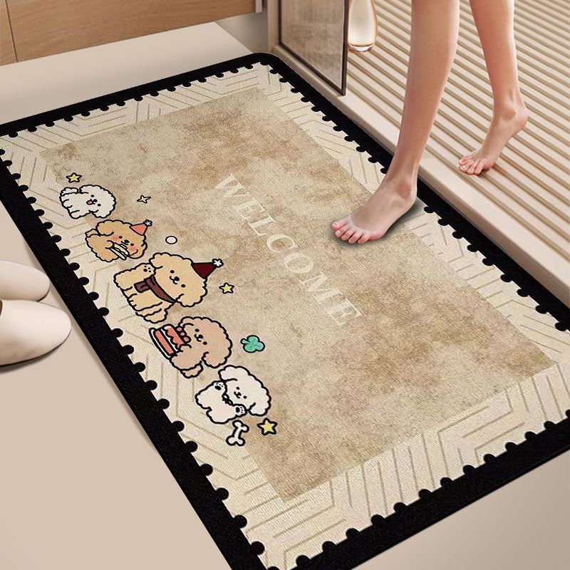 Cartoon Dog-Themed Home Door Mat