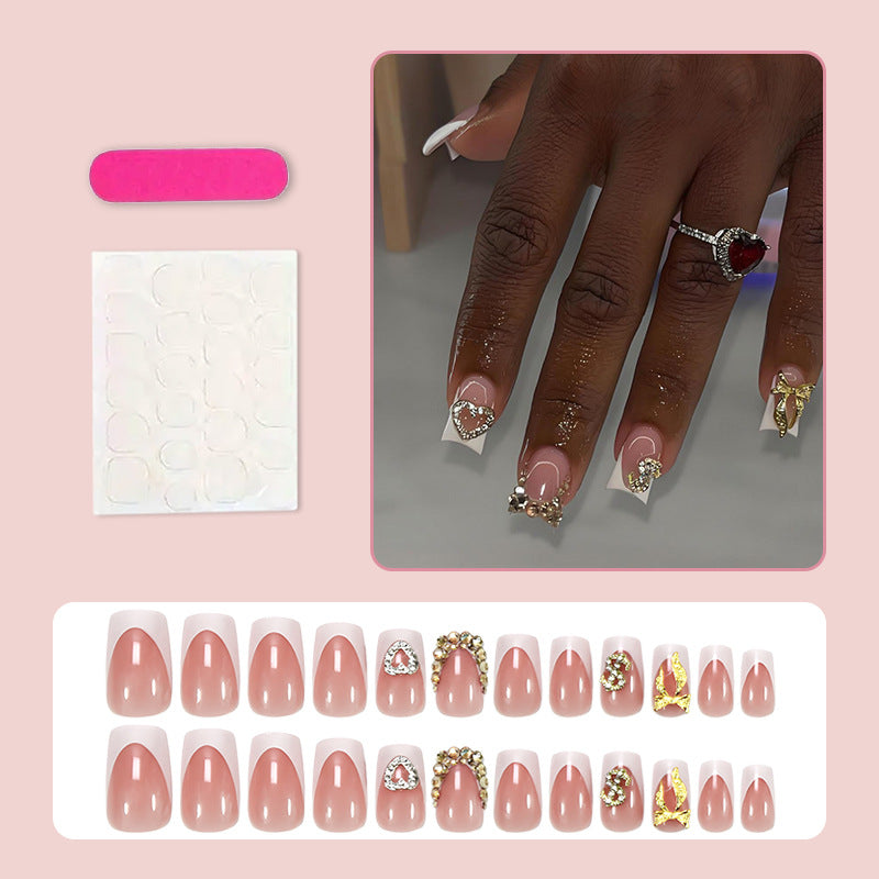Artificial nail set with elegant jewelry and glitter elements Stornfield
