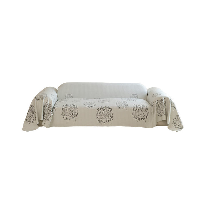 Customizable sofa cover and furniture throw made of cotton-linen with jacquard structure Stornfield