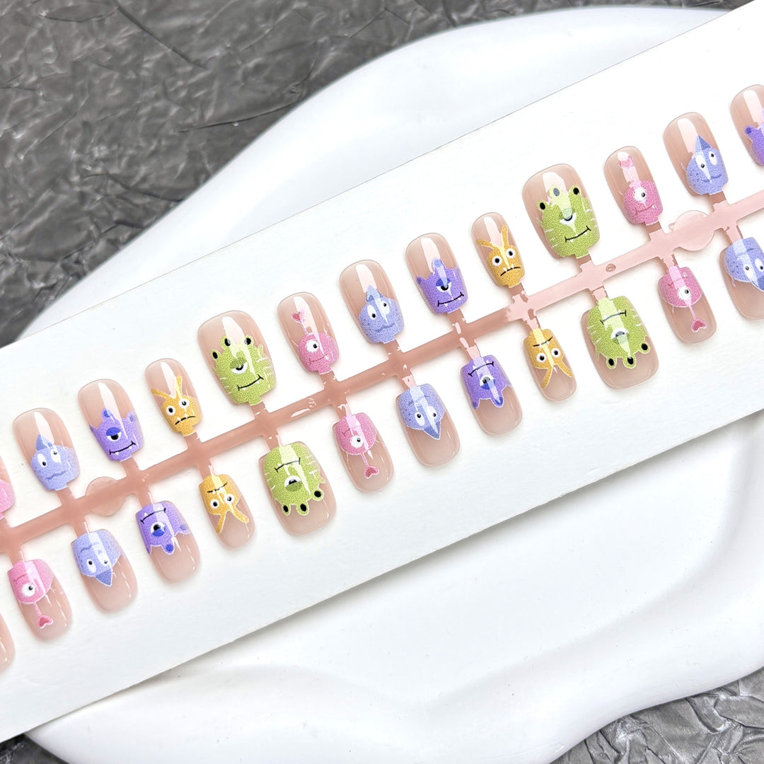 Whimsical Character-Themed Press-On Nail Set