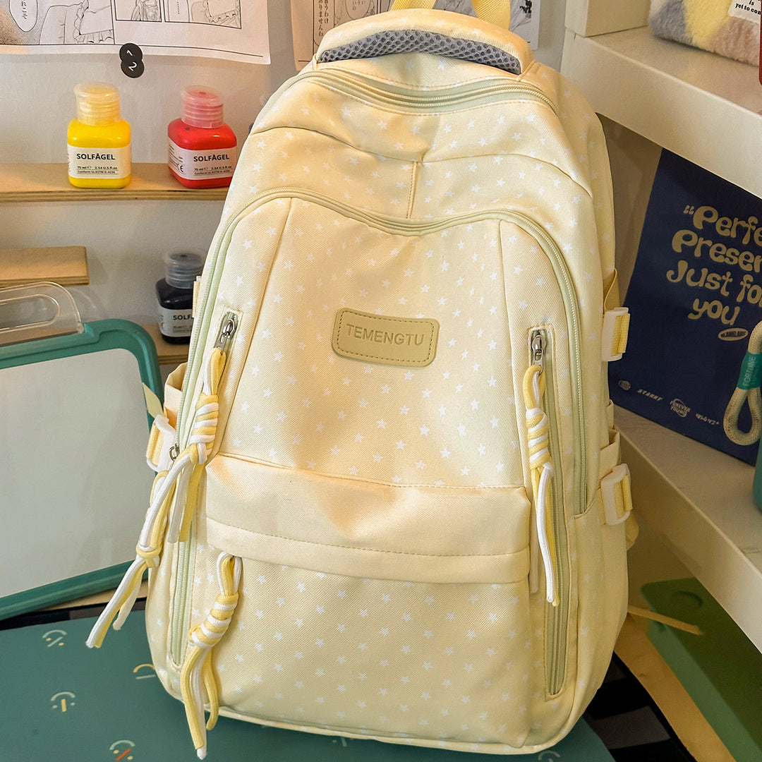 Star-Patterned Multi-Pocket Backpack Stornfield