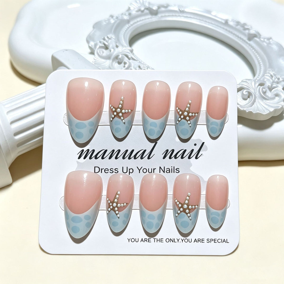 Nautical-Themed Decorative Press-On Nail Tips Stornfield