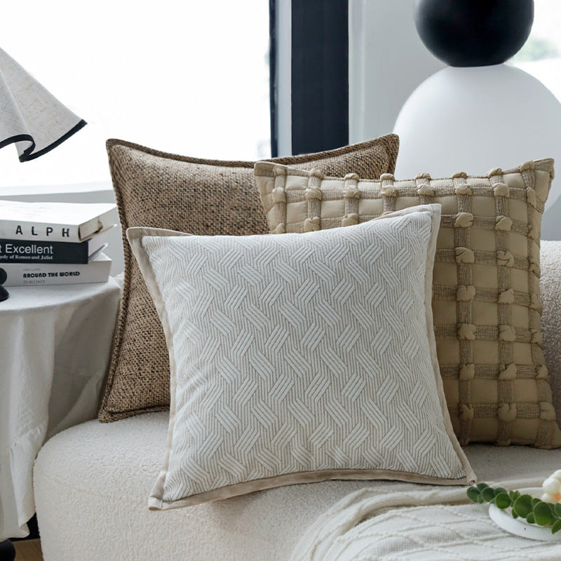 Decorative pillow with natural texture pattern