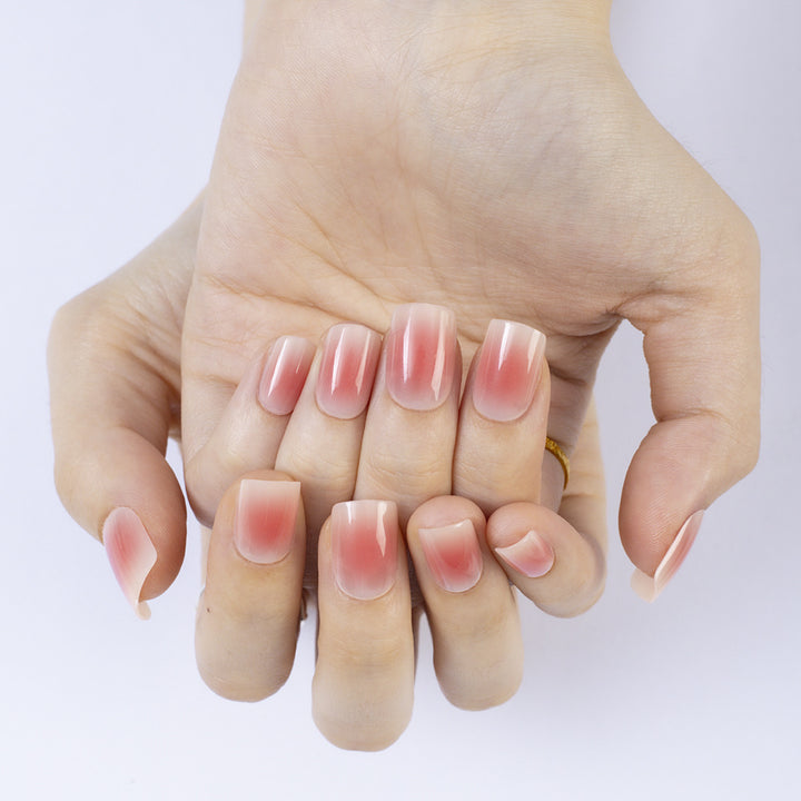 Natural gel nail art with high gloss finish Stornfield