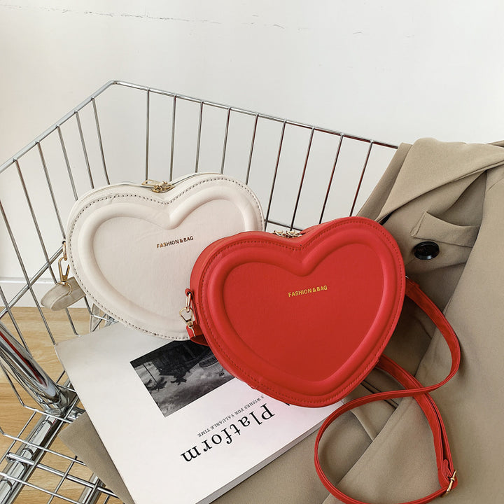 Heart-Shaped Crossbody Handbag