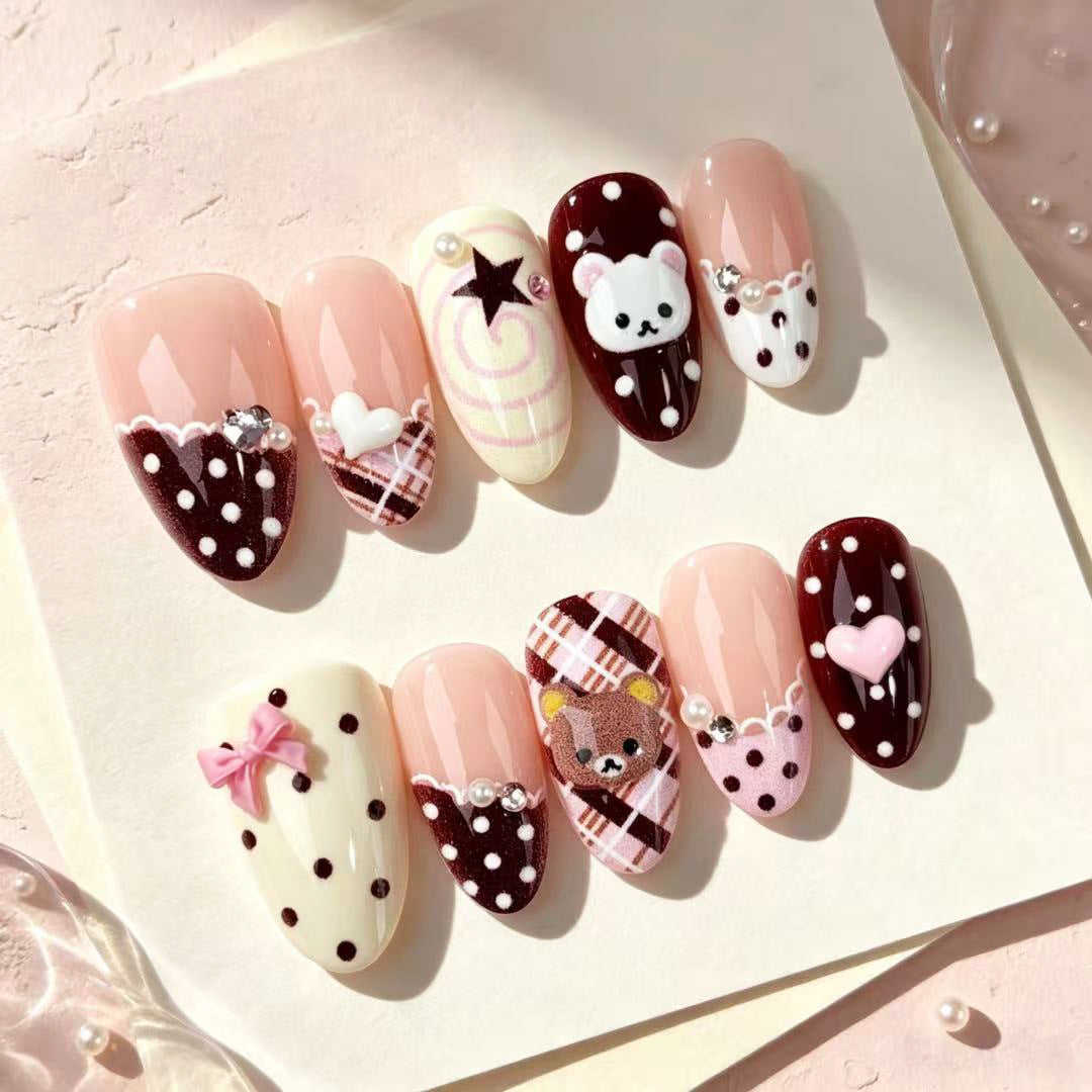 Whimsical Character-Themed Press-On Nail Set 1790745248