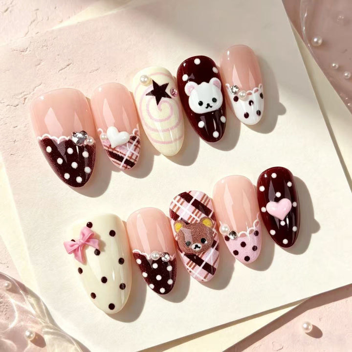 Whimsical Character-Themed Press-On Nail Set 1790745248