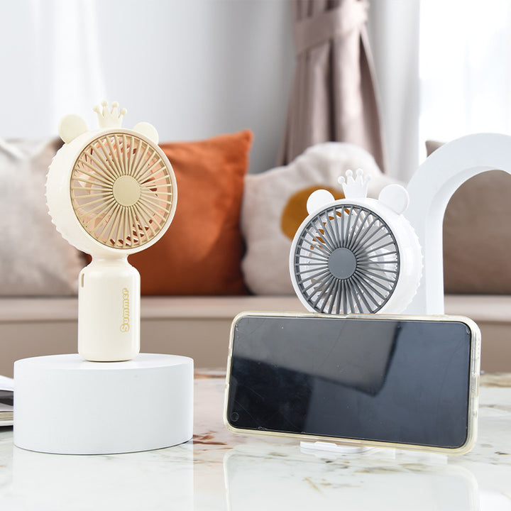 Portable Deer-Themed Handheld Cooling Fan Stornfield