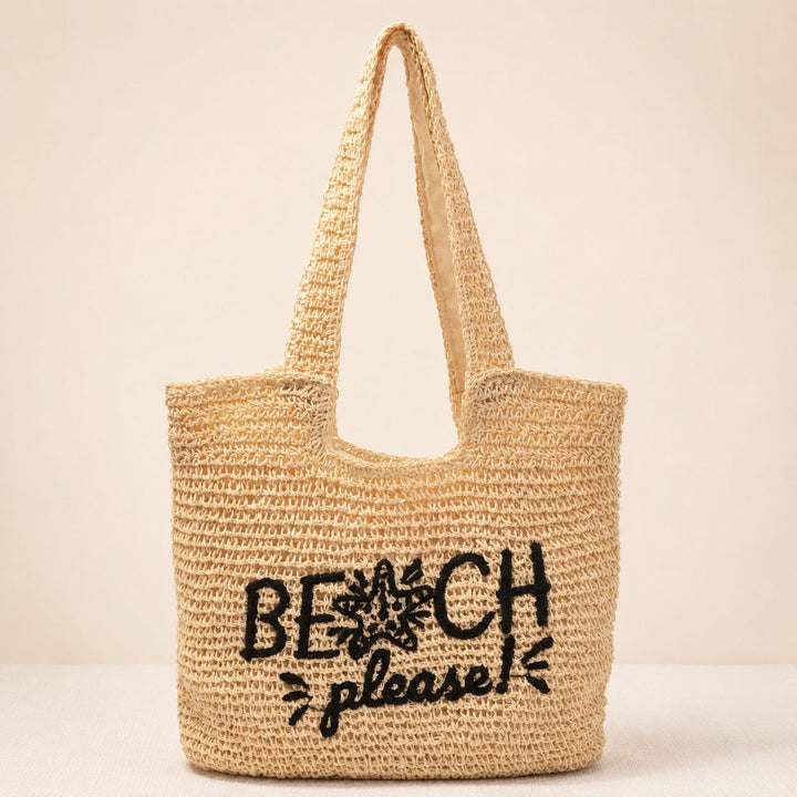 Leisure bag made of braided natural material Stornfield