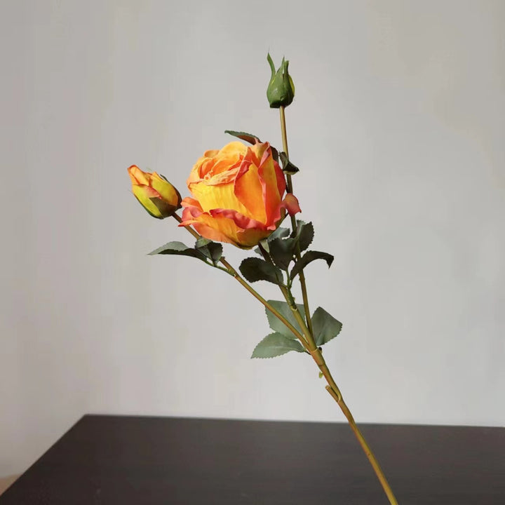 Lifelike Decorative Silk Rose Stem
