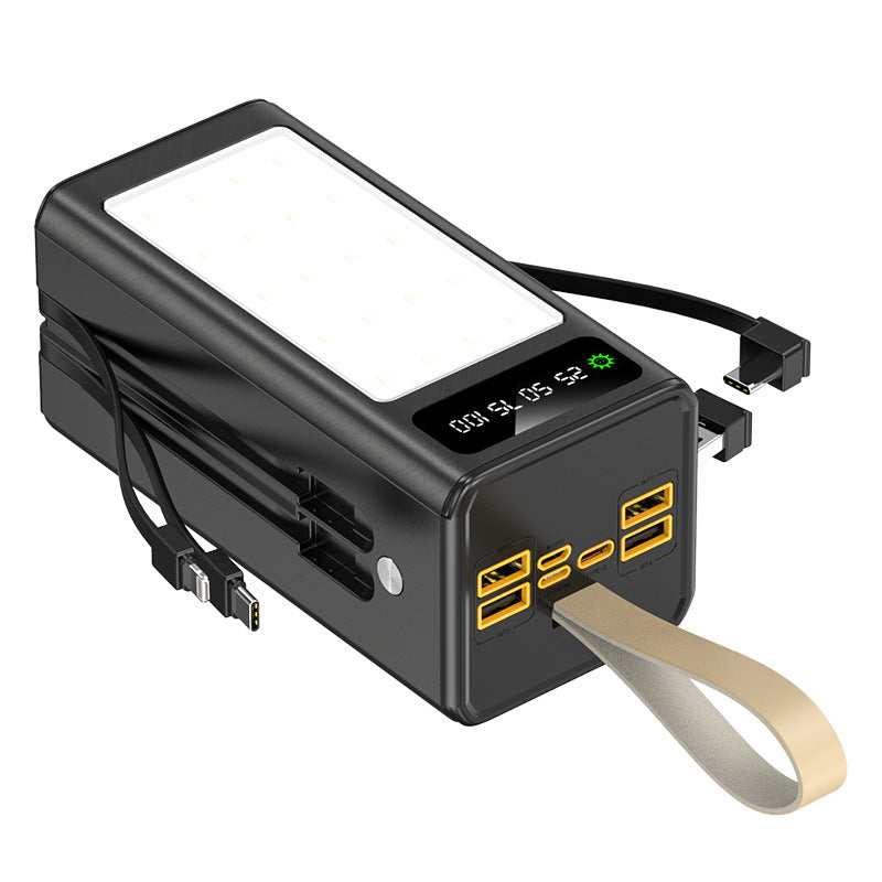 High-tech power bank with integrated LED lighting and multifunctional cable system Stornfield