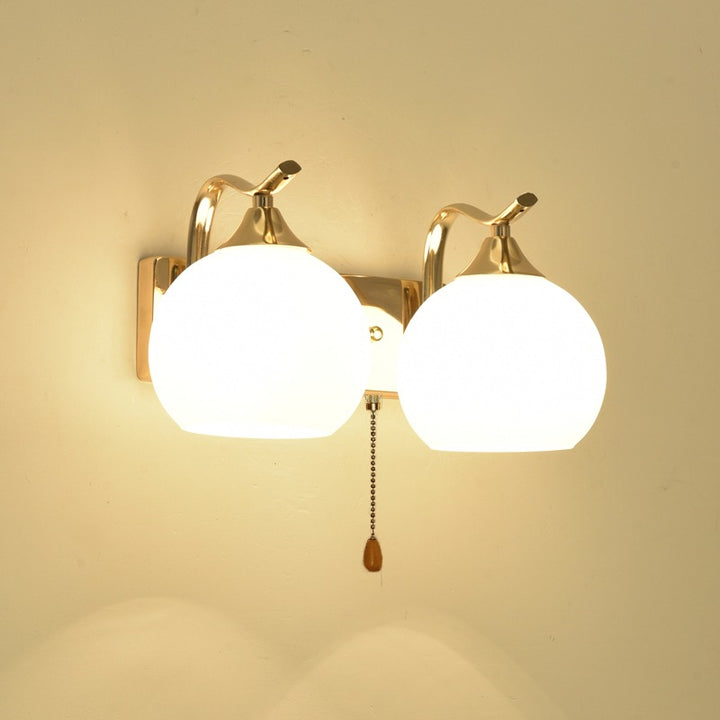 Elegant Globe Wall Sconce with Gold Finish