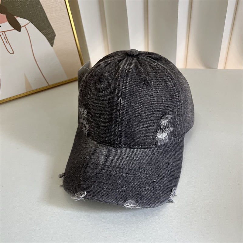 Women's Distressed Denim Baseball Cap Stornfield 1784083631