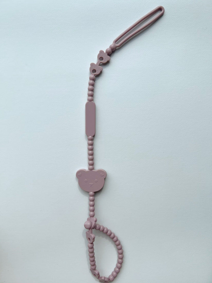 Silicone Beaded Baby Pacifier Clip and Teether Strap