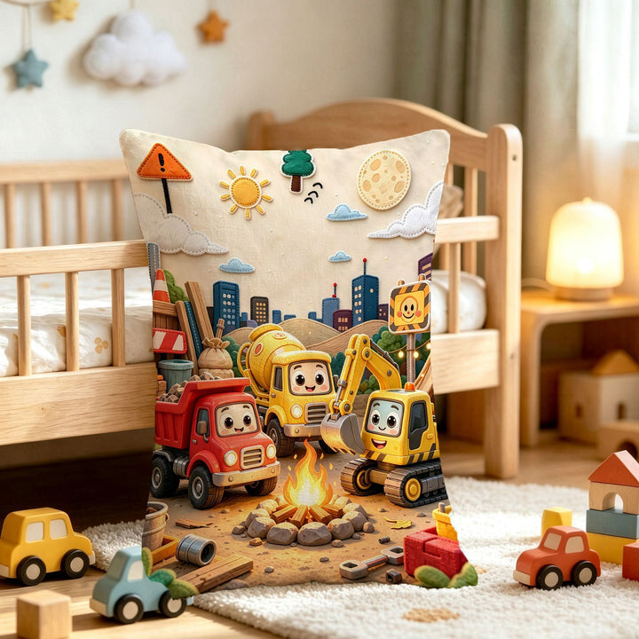 Cartoon-Themed Decorative Plush Pillow