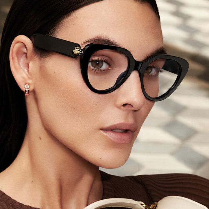 Ladies Cat-Eye Sunglasses with Golden Accents and Protective UV Filter Stornfield