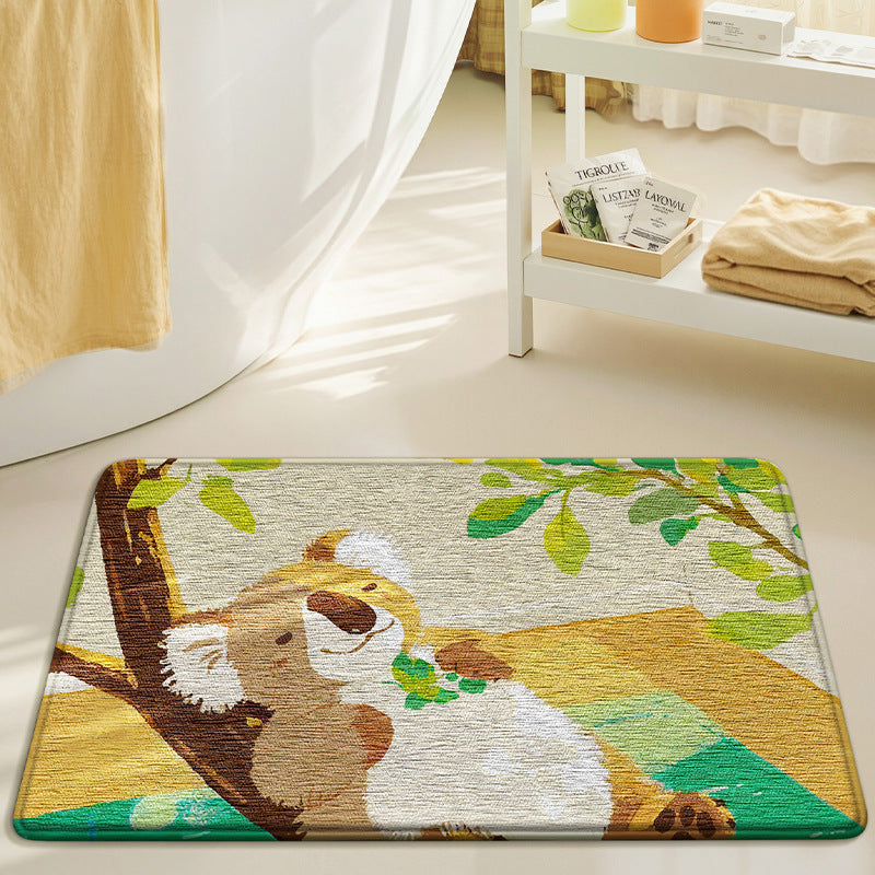 Cute Bunny-Themed Bath Mat