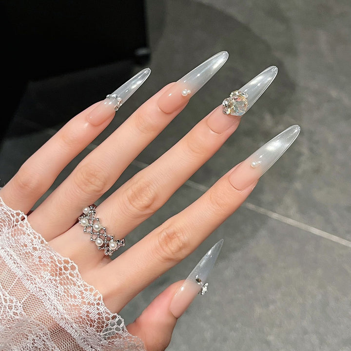 Luxury Crystal-Studded Press-On Nail Extensions Stornfield