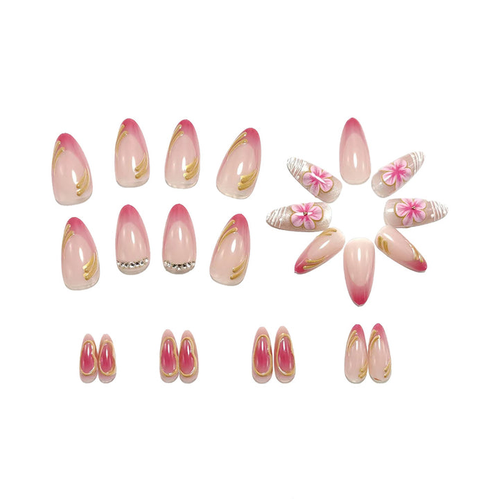 Artful Nail Extensions with Floral Design Stornfield