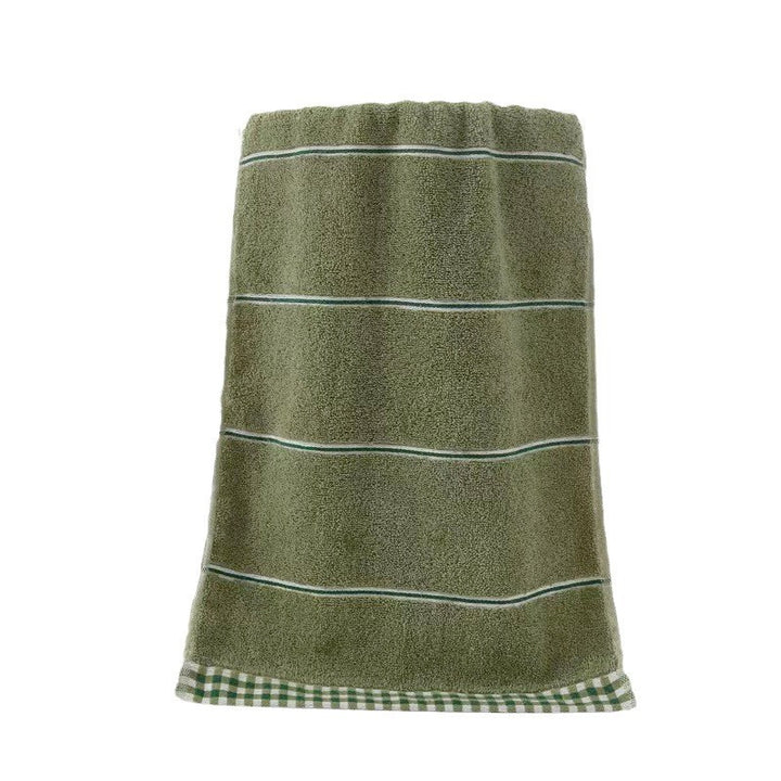 Terry Bath Towel With Luxurious Check Pattern Stornfield