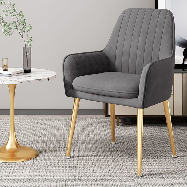 Modern Accent Chair with Gold Legs Stornfield