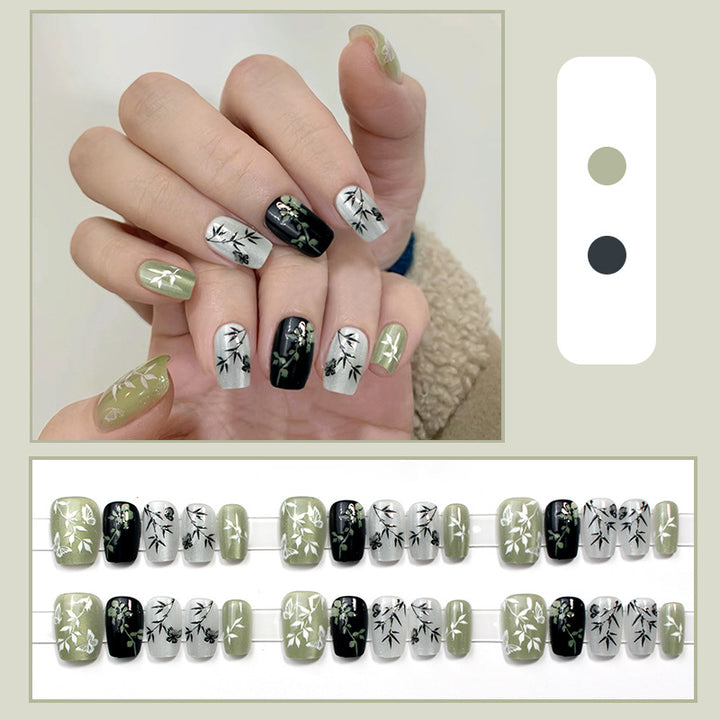 Artistic Bamboo Design Press-On Nails Stornfield
