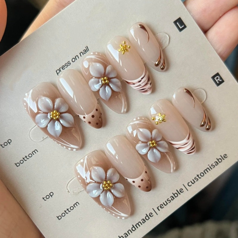 Elegant Floral Theme Press-On Nails Stornfield