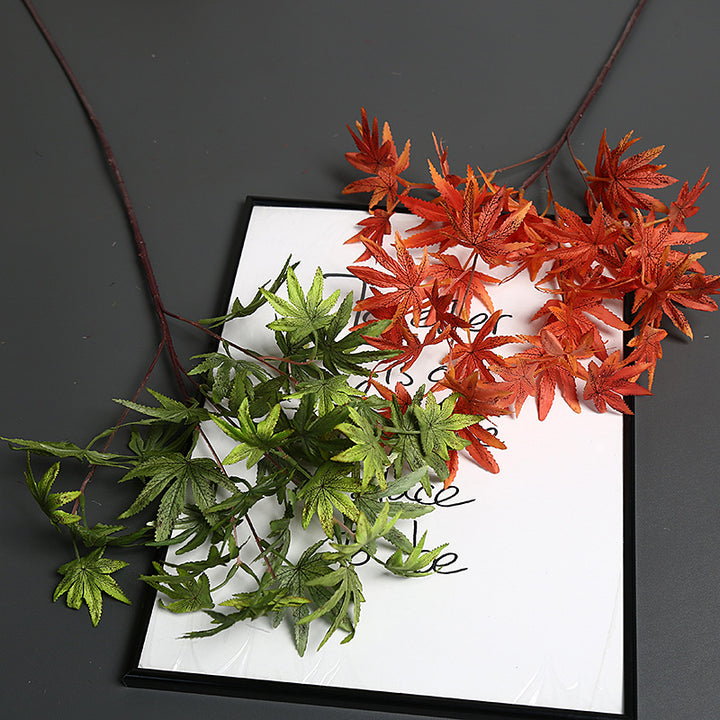 Decorative Faux Maple Leaf Stem for Home Decor