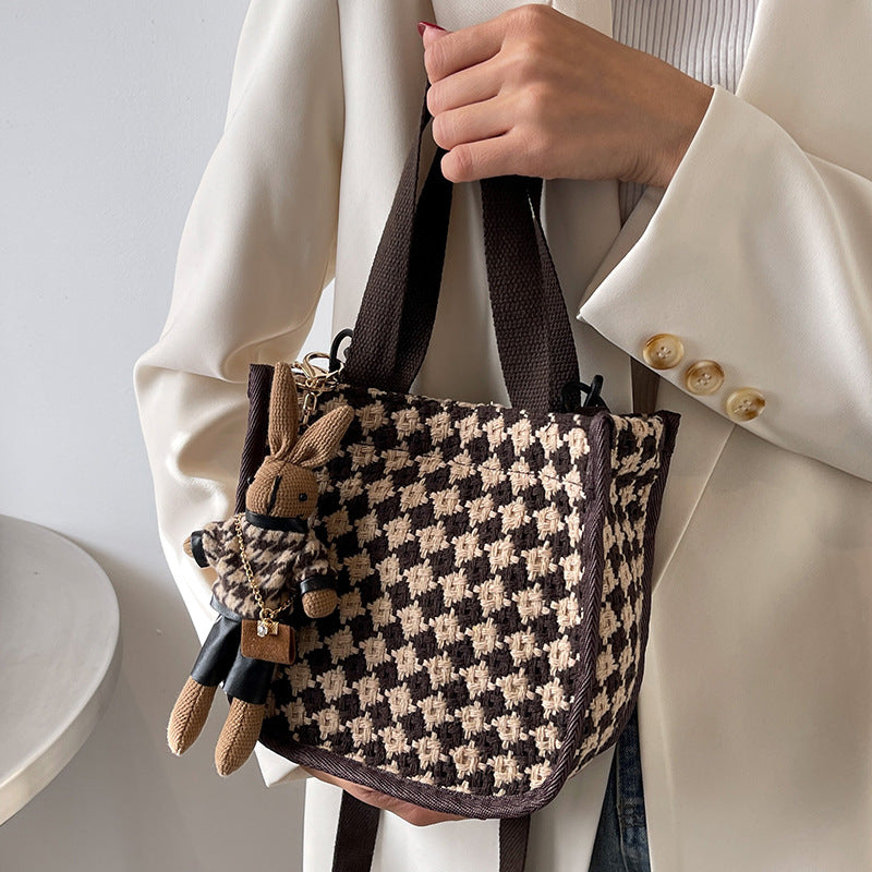 Checkerboard Pattern Handbag