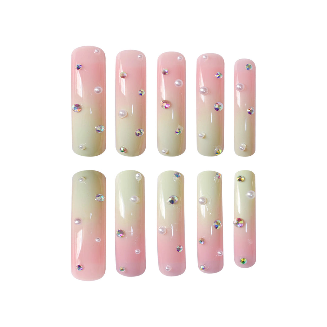 Artistic Long-Length Press-On Nail Art Stornfield