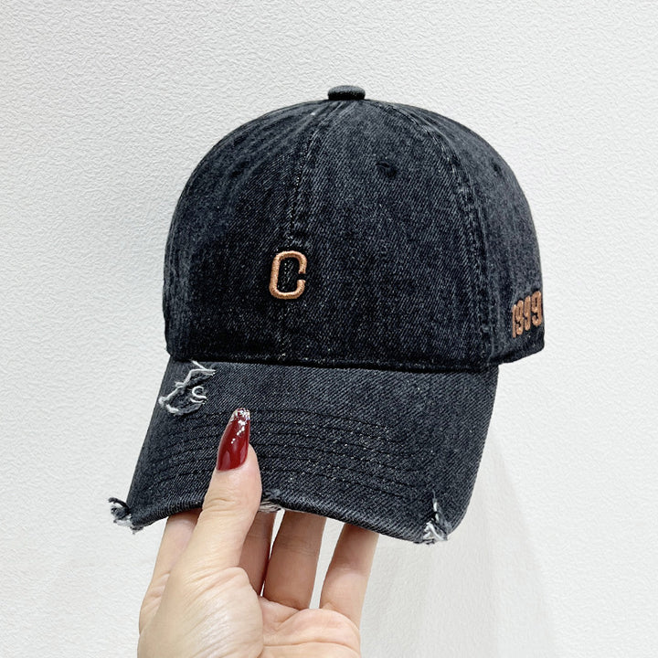 Women's Distressed Denim Baseball Cap Stornfield 1784270579