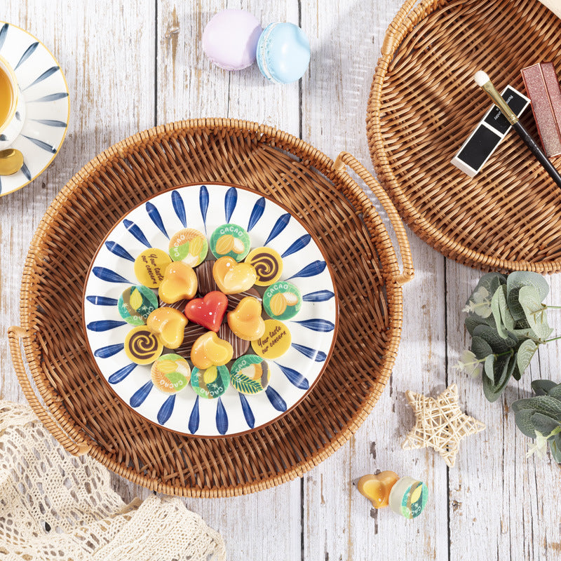 Decorative Woven Serving Tray Stornfield
