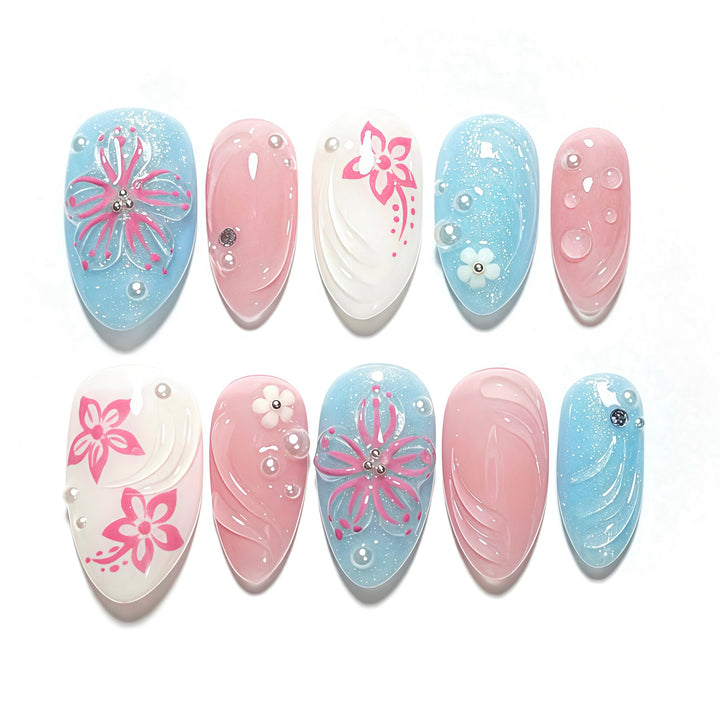 Decorative Press-On Nail Art Set 1790745645