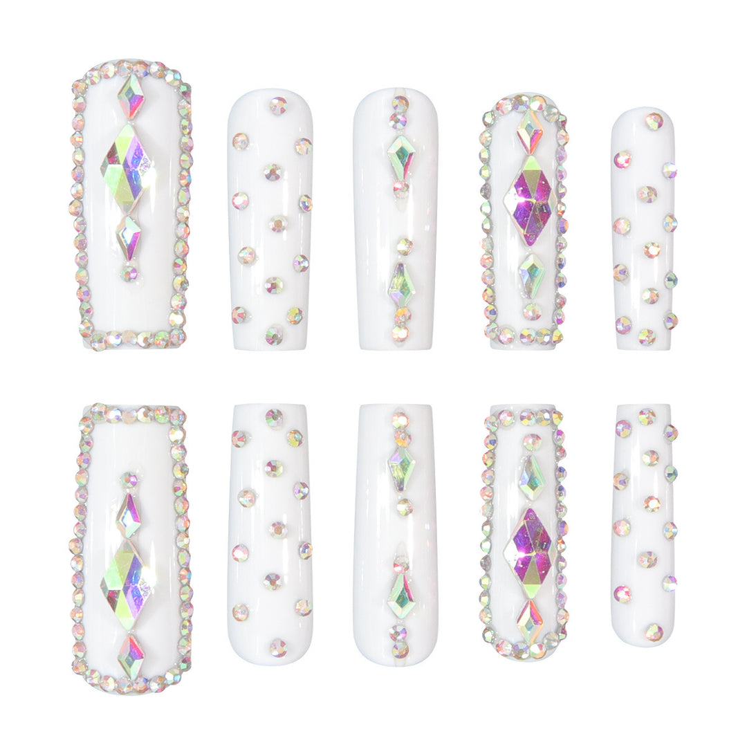 Glamorous Rhinestone-Adorned Stiletto Press-On Nails Stornfield
