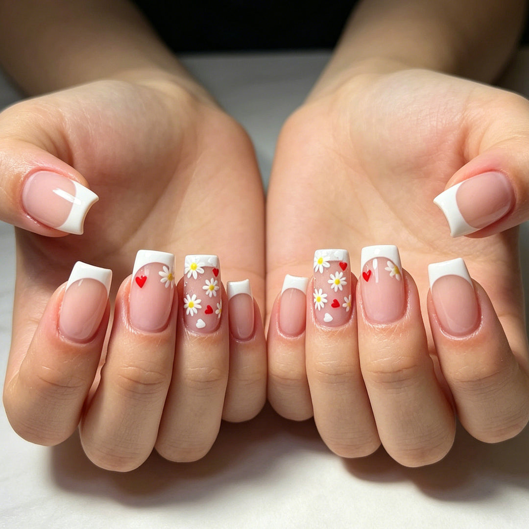 Acrylic Floral Nail Art Enhancements Stornfield