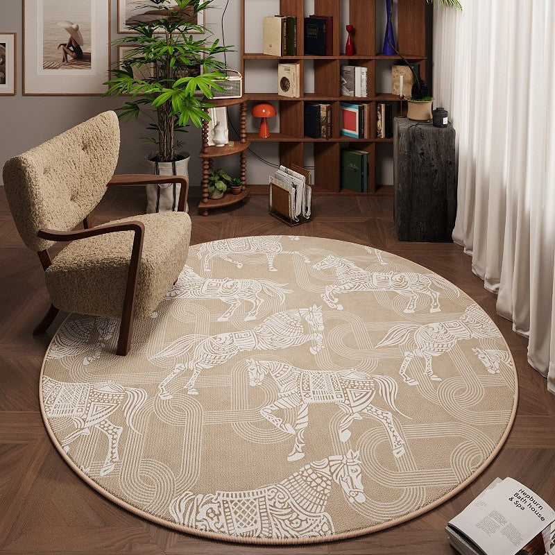 Artistic Horse-Patterned Area Rug for Home Decor
