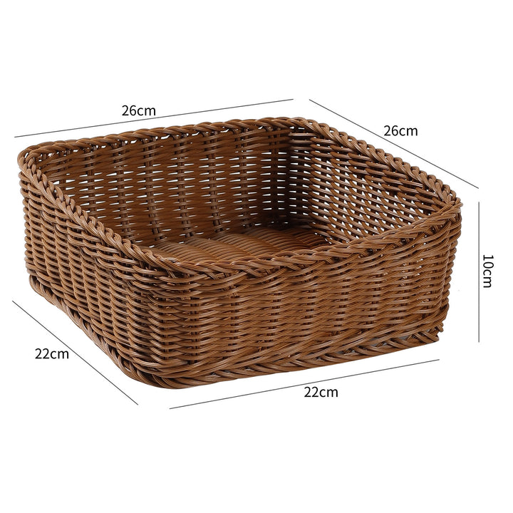 Unisex Rectangular Storage Basket with Sturdy Woven Stornfield