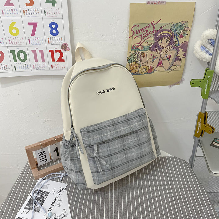 Casual Plaid Pattern Backpack Stornfield