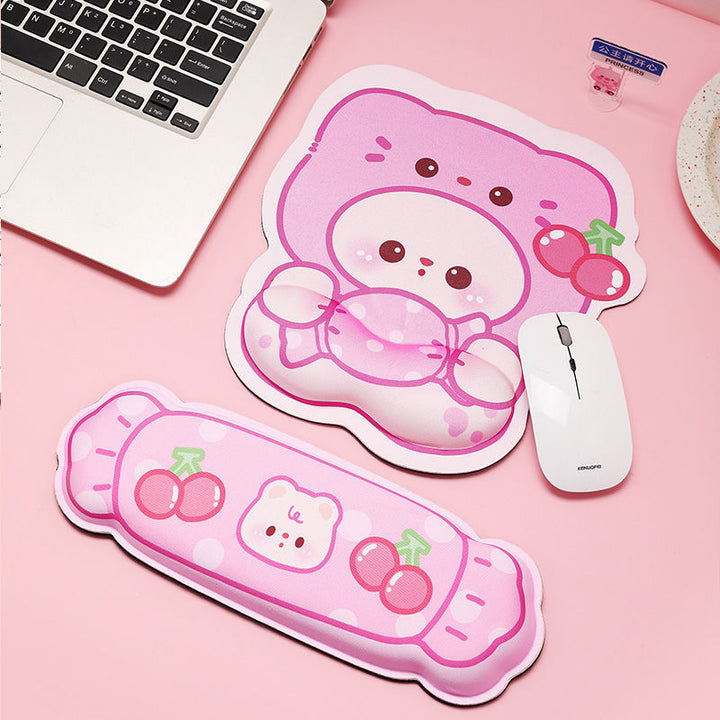 Cute Cartoon-Themed Mouse Pad Set