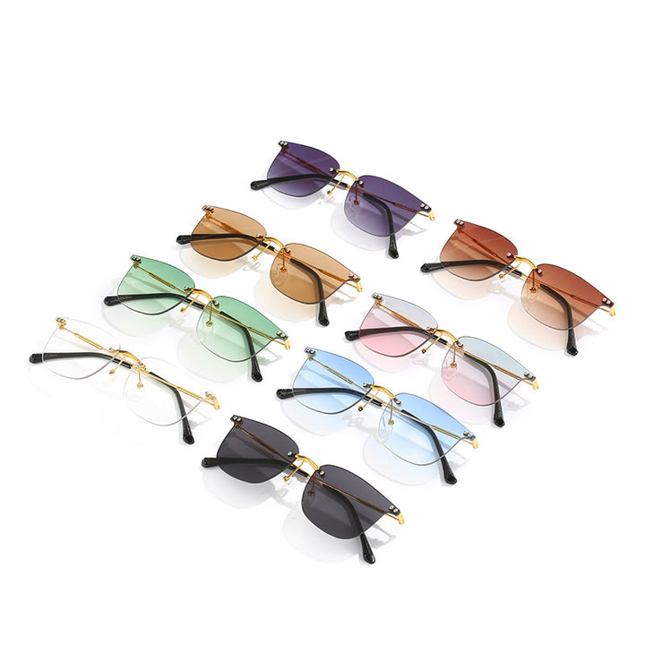 Ladies stylish geometric sunglasses with modern glass elements Stornfield
