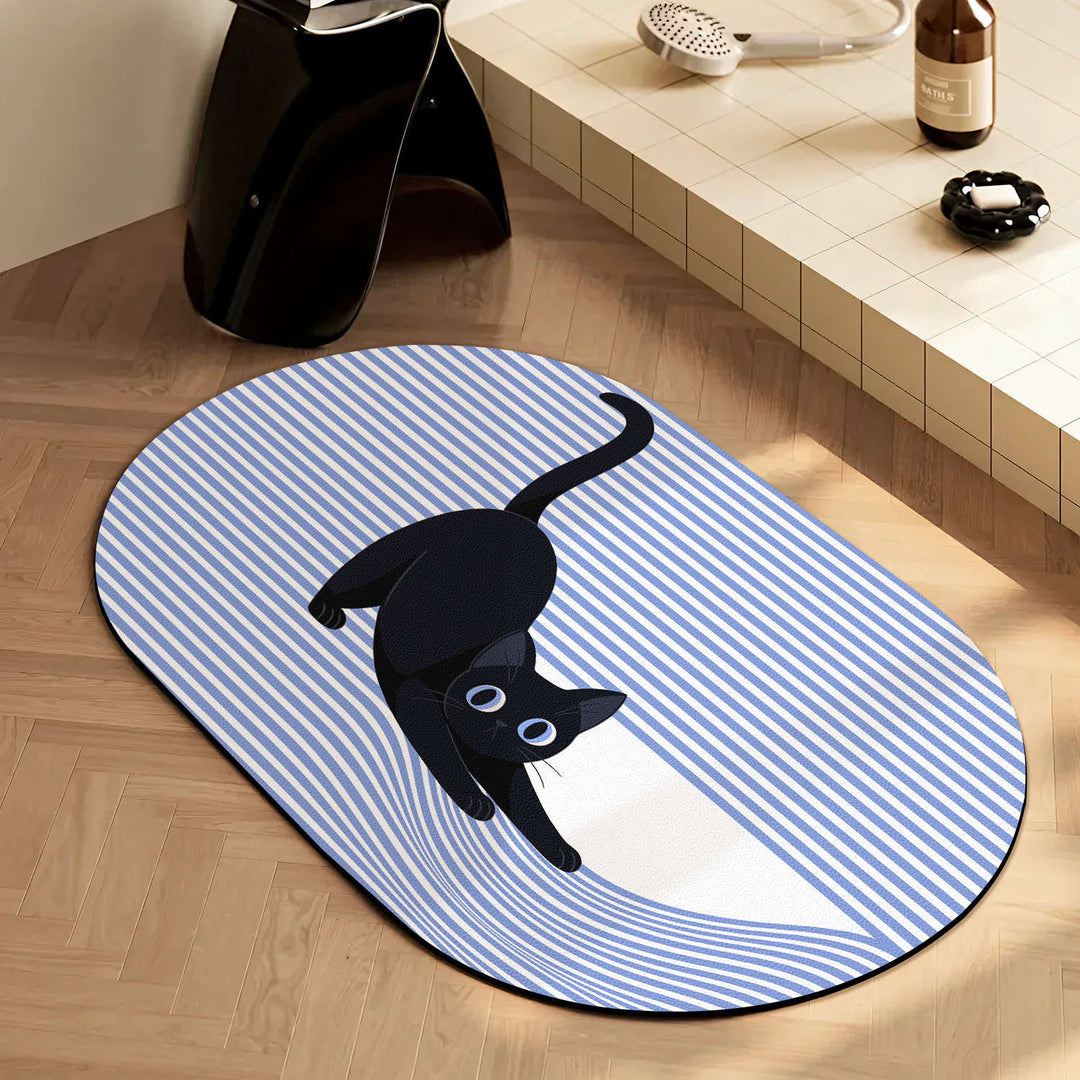 Cat-Themed Decorative Area Mat