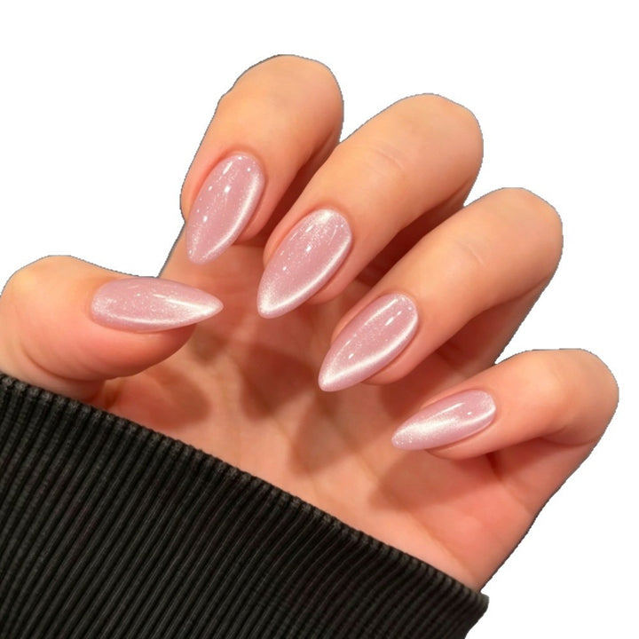 Glossy Almond-Shaped Press-On Nails Stornfield