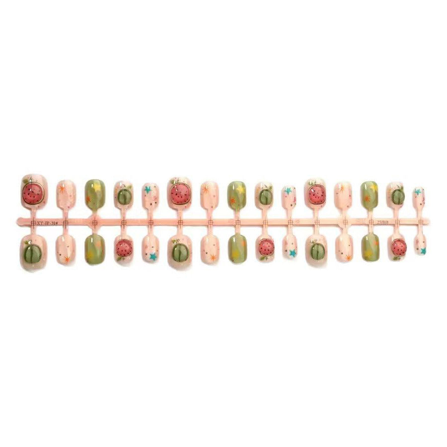 Artistic Fruit-Inspired Press-On Nail Art Set Stornfield