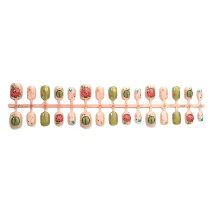 Artistic Fruit-Inspired Press-On Nail Art Set Stornfield