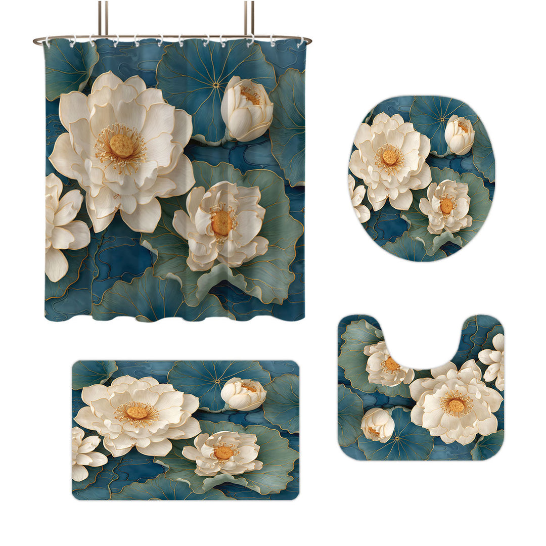 High-Definition Leopard-Themed Four-Piece Bathroom Set Stornfield